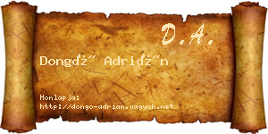 Dongó Adrián névjegykártya