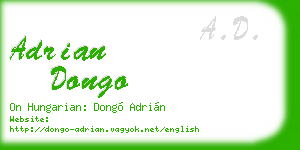 adrian dongo business card